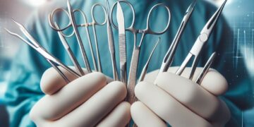 Double gloving, surgery